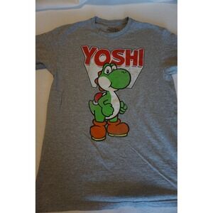 Nintendo Super Mario Yoshi Graphic T-Shirt Gray Mens Medium 2013 Retro Gaming T